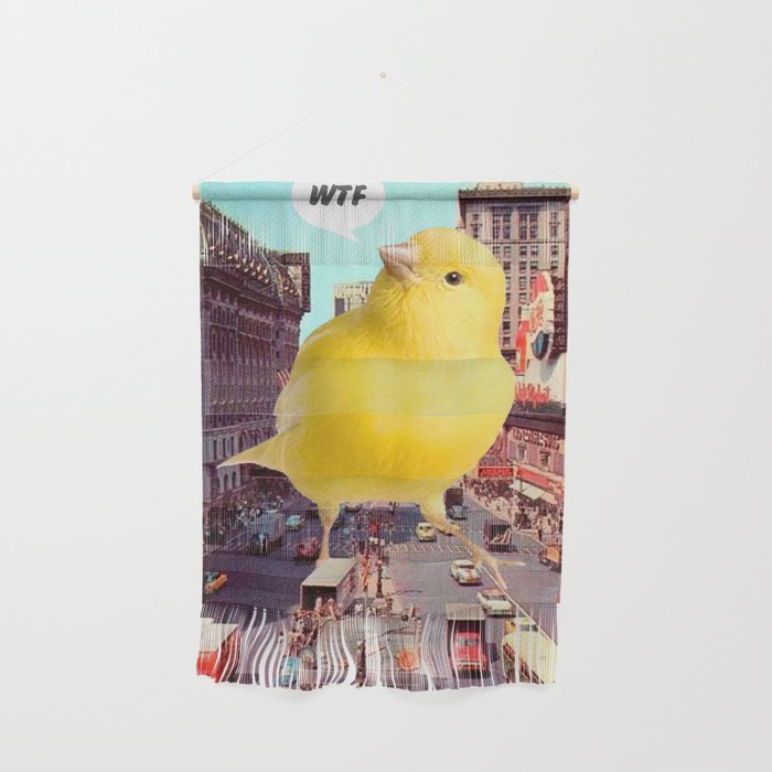 Canary in the City Wall Hanging