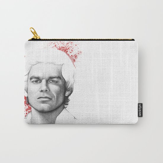 Dexter Morgan Portrait, Blood Splatters Carry-All Pouch