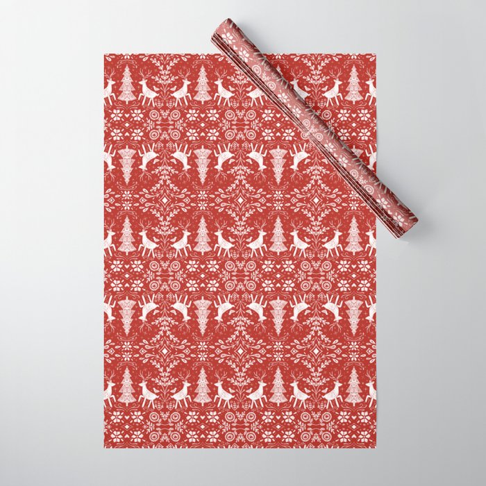 Winter Woodland Scene Wrapping Paper by Ruth Miller Creative
