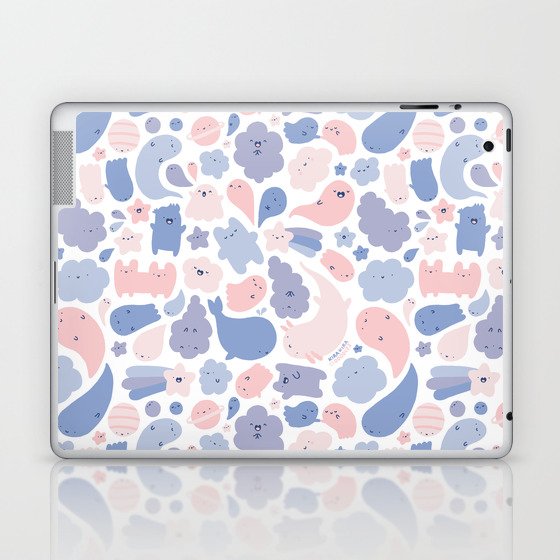 Colors Of The Year Doodle - Rose Quartz & Serenity - Pantone Laptop & iPad Skin