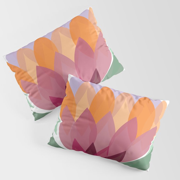 Modern digital art design of the South African King Protea flower Pillow Sham