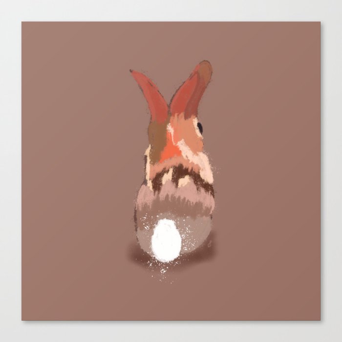 Bunny Butt - Fiery Chocolate Canvas Print