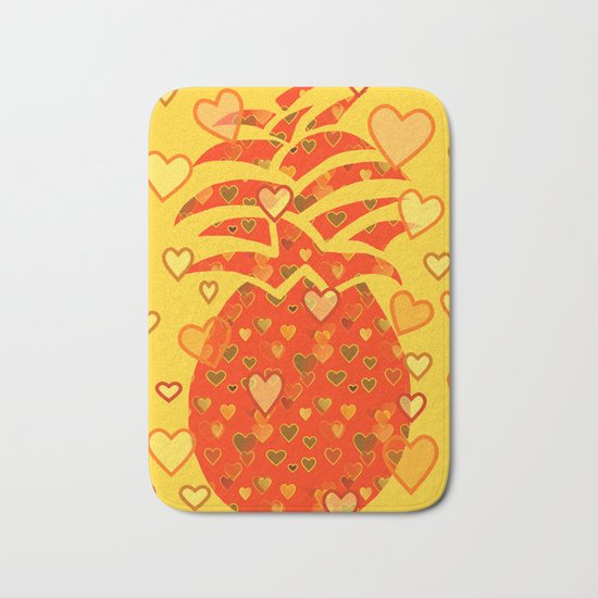 I Love Pineapple Bath Mat