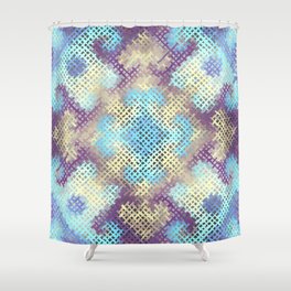 Seamless background pattern. Imitation of a texture of rough canvas painted with paint. Shower Curtain