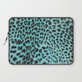 Turquoise leopard print Laptop Sleeve