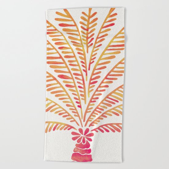 Palm Tree – Peachy Pink Palette Beach Towel