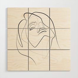 Minimal Line Art ::: Woman Wood Wall Art