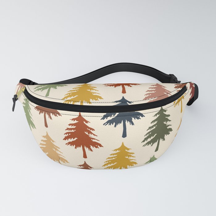 Colorful retro pine forest 3 Fanny Pack