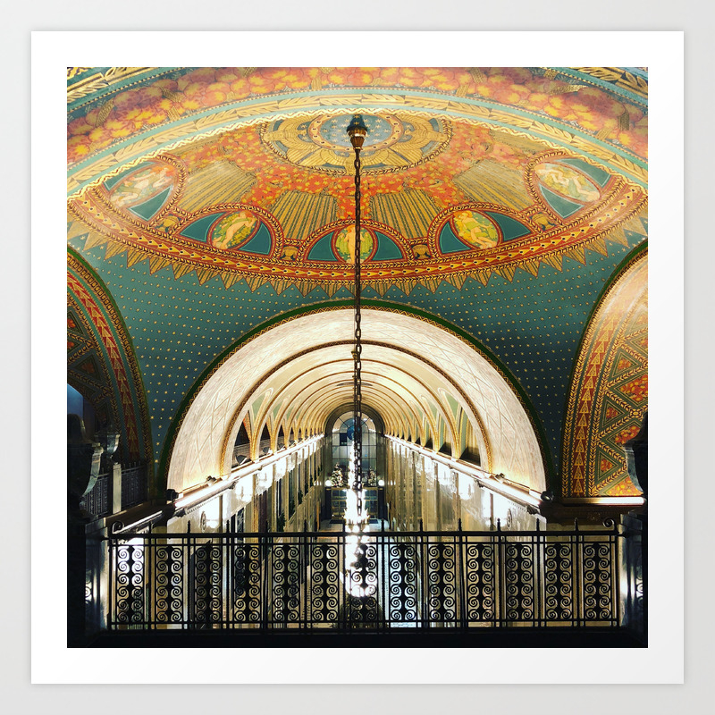 Art Deco Fisher Building Downtown Detroit Art Print By Melissapoirierphotography Society6