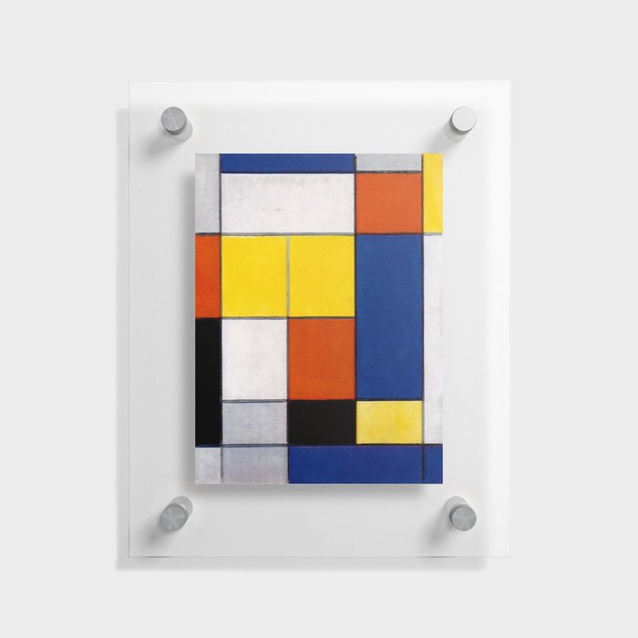 Piet Mondrian (1872-1944) - Great Composition B with Black, Red, Gray, Yellow and Blue - 1920 - De Stijl (Neoplasticism), Geometric Abstraction - Oil on canvas - Digitally Enhanced Version - Floating Acrylic Print