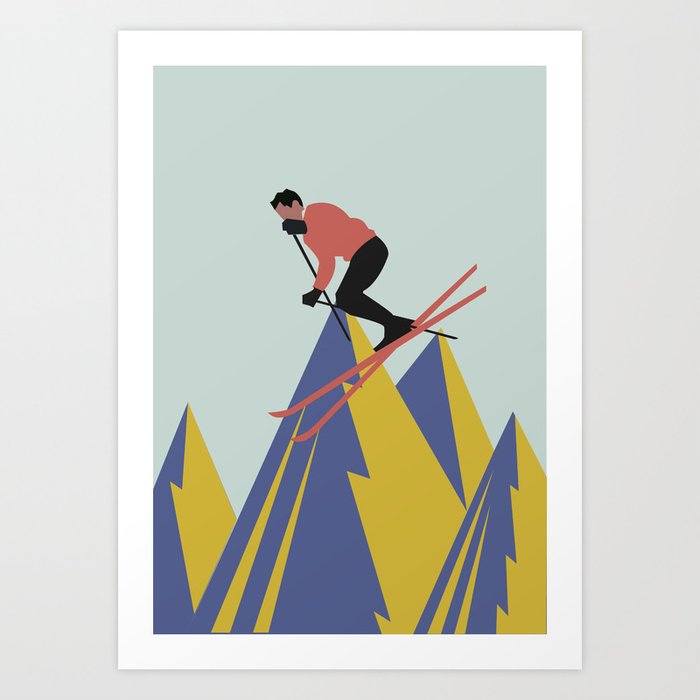 vintage ski poster Art Print