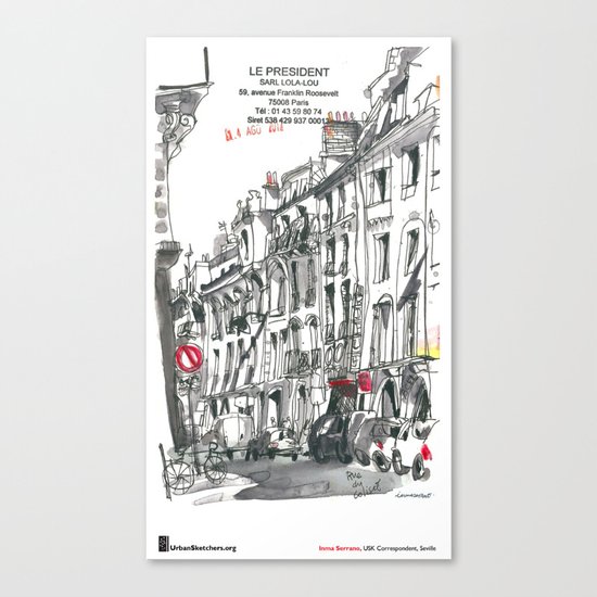 Inma Serrano, "Rue du Colisée, Paris" Canvas Print