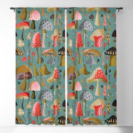 Mushroom Collection – Mint Blackout Curtain