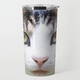 Poker-Face Cat Travel Mug