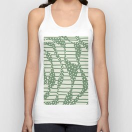 Spots and Stripes 2 - Green Unisex Tank Top