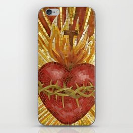 Sacred heart stained glass iPhone Skin