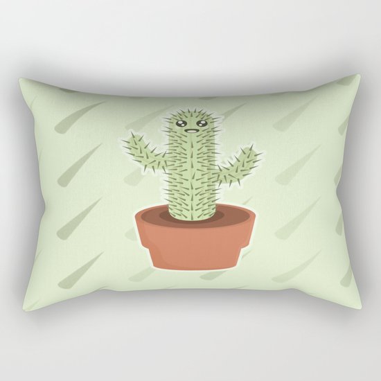 Kawaii Cactus Rectangular Pillow