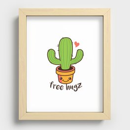 Cute Cactus Recessed Framed Print