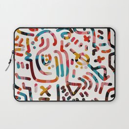 Graffiti Art Life in the Jungle with Symbols of Energy Laptop Sleeve