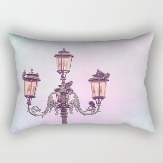 MAGICAL VENICE | Pink Lanterns Rectangular Pillow
