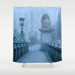 Budapest blue II Shower Curtain
