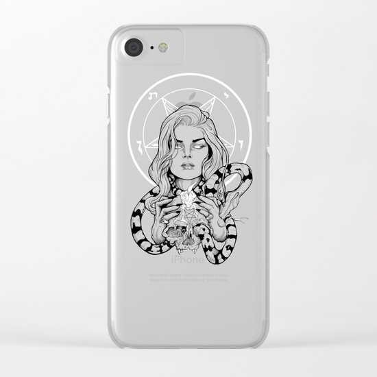 Black Mass Ritual Clear iPhone Case