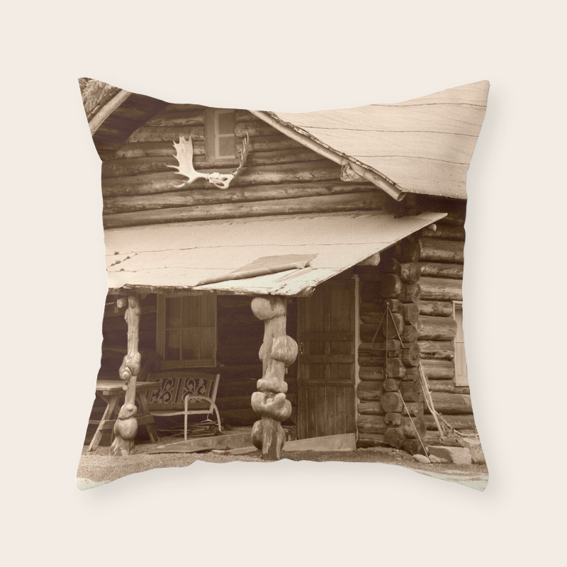 Old Log Cabin Throw Pillow By Alaskanmommabear Society6