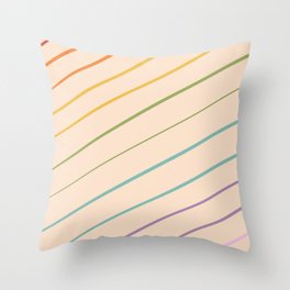 Rainbow Stripes 6 Throw Pillow