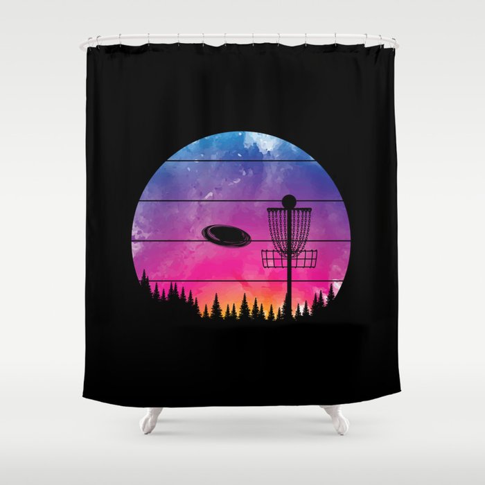 Every Day Disc Golf in the Forest Shower Curtain