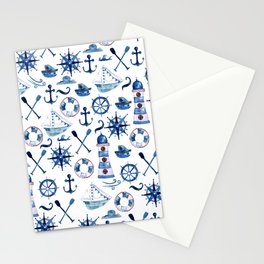 Nautical Watercolor Stationery Cards