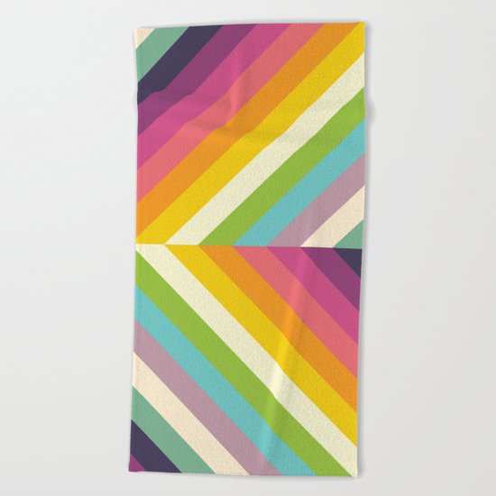 Retro Celebration Beach Towel