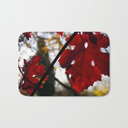 Vivid Red Leaves in Autumn Bath Mat | Canada, Botany, Autumn, Fallcolor, Vividredleaves, Arbor, Seasonalcolor, Redtrees, Autumnleaves, Colorphotography 