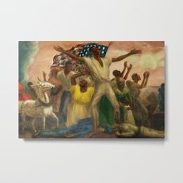 African American Classical Masterpiece "Emancipation" by John Steuart Curry Metal Print