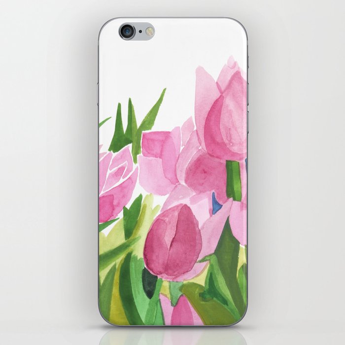 Spring is Near - Pink Tulips iPhone Skin