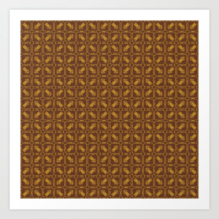 Balinese style aboriginal tile pattern 02 Art Print