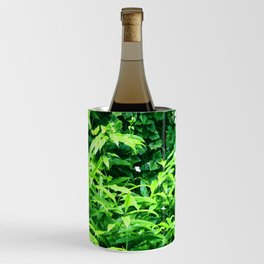 Island Tropical Leaves And Vines Lush Art Photo Wine Chiller