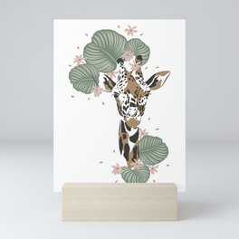 watercolor giraffe lover  Mini Art Print