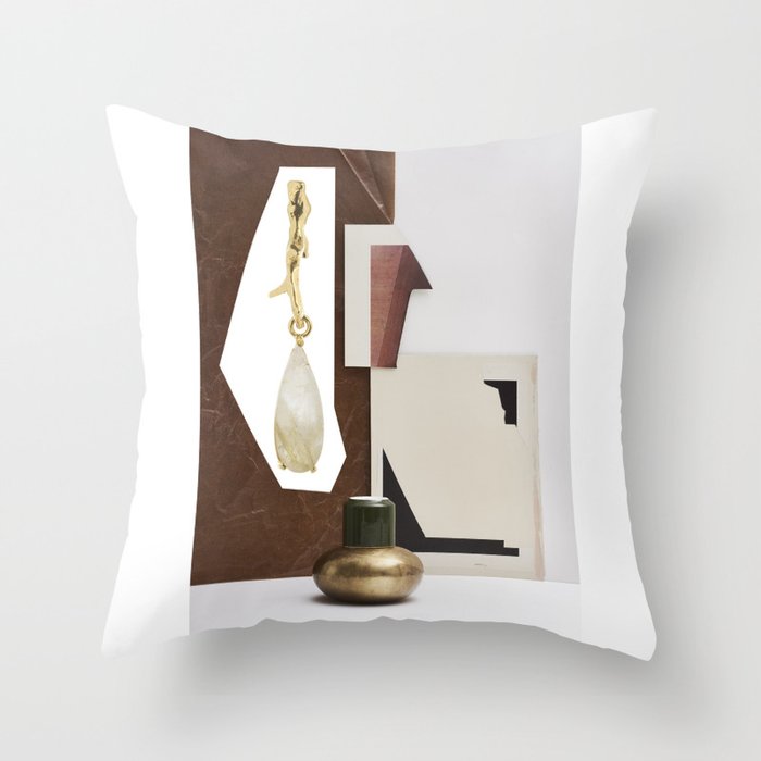 Still Life Collage Paper Photography Throw Pillow
