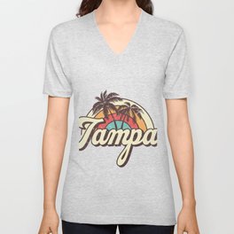 Tampa beach city V Neck T Shirt