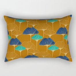 Gingko Biloba Leaves Abstract Pattern Rectangular Pillow