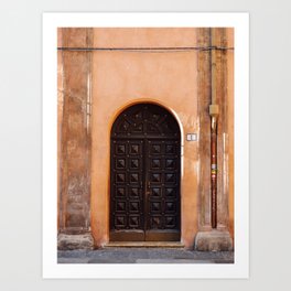 The orange house | Bologna travel photography front door Art Print