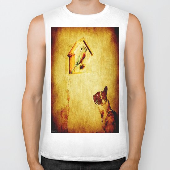 Cat and Bird Biker Tank