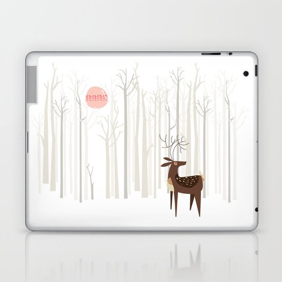 Reindeer of the Silver Wood Laptop & iPad Skin