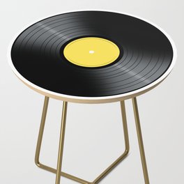 Yellow Music Record Side Table