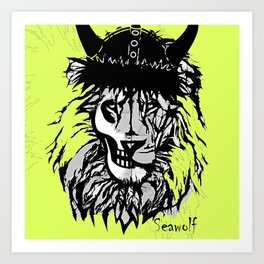 Seawolf Lion Art Print