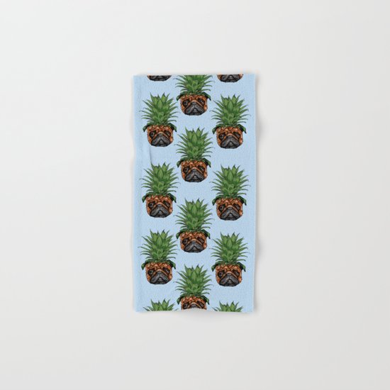 Pineapple Pug Hand & Bath Towel