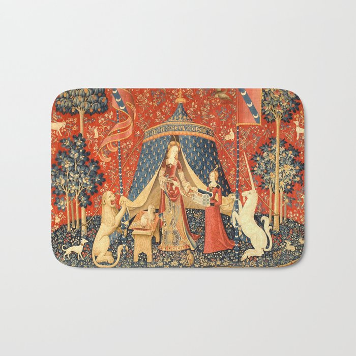 Lady and The Unicorn Medieval Tapestry Bath Mat