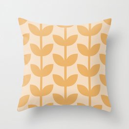 Amber Leaves Throw Pillow
