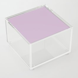 Wood Violet light pastel mauve solid color modern abstract pattern Acrylic Box