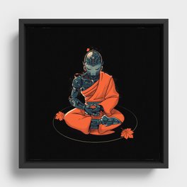 Meditation Robot Monk by Tobe Fonseca Framed Canvas